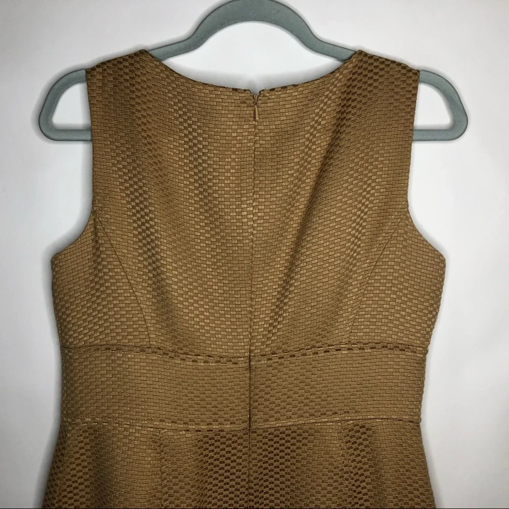 JONES NEW YORK sleeveless dress knee length gold 8 - Picture 7 of 8